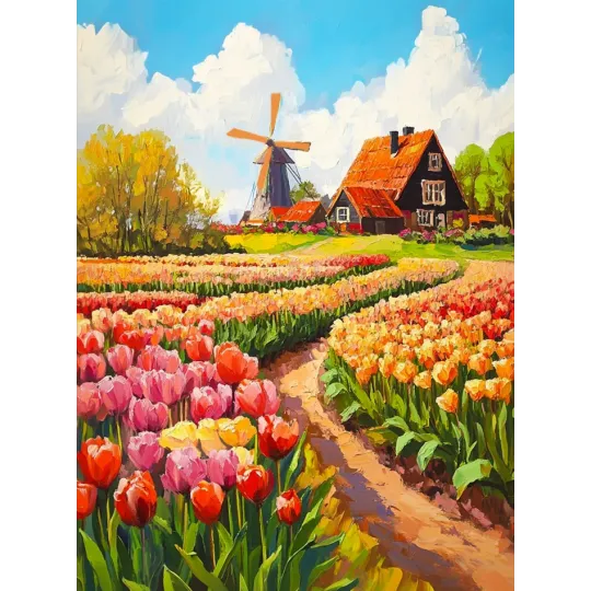 Diamantenmalerei mit Unterrahmen Tulpen 30x40 cm VA848 Diamantenmalerei mit Unterrahmen Tulpen 30x40 cm VA848