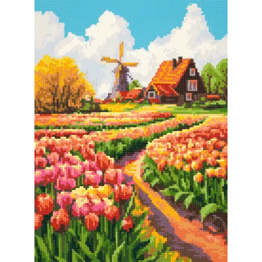 Diamantenmalerei mit Unterrahmen Tulpen 30x40 cm VA848 Diamantenmalerei mit Unterrahmen Tulpen 30x40 cm VA848