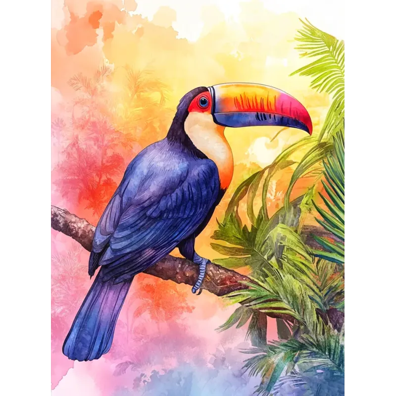 (Discontinued) Diamond Painting with subframe Toucan 30x40 cm VA843