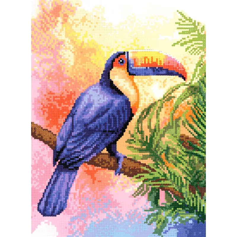 (Discontinued) Diamond Painting with subframe Toucan 30x40 cm VA843