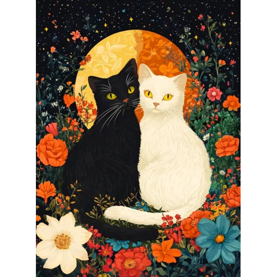 Diamond Painting mit Keilrahmen Katzen 30x40 cm VA837