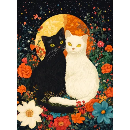 Diamantmalerei mit Keilrahmen Katzen 30x40 cm VA837