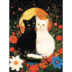Diamantmalerei mit Keilrahmen Katzen 30x40 cm VA837