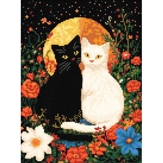 Diamantmalerei mit Keilrahmen Katzen 30x40 cm VA837