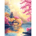 Diamond Painting avec châssis Maison sur le lac 30x40 cm VA835