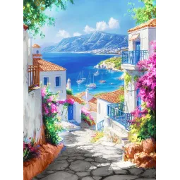 Diamantmalerei mit Keilrahmen 
Wunderbare Bucht 30x40 cm VA831