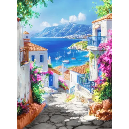 Diamantmalerei mit Keilrahmen 
Wunderbare Bucht 30x40 cm VA831