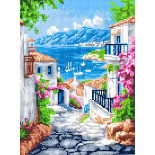 Diamantmalerei mit Keilrahmen 
Wunderbare Bucht 30x40 cm VA831