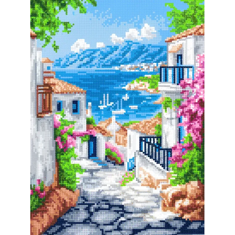 Diamantmalerei mit Keilrahmen 
Wunderbare Bucht 30x40 cm VA831