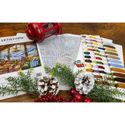 Cross stitch kit "Winter Lodge" 39x31cm SLETIL9922