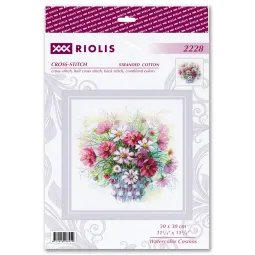 Cross stitch kit "Watercolor Cosmos" 30x30 cm SR2228