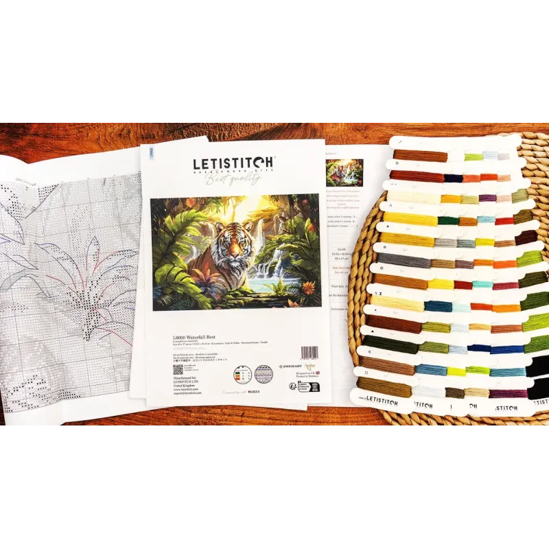 Kit de point de croix Cascade Rest 40x27cm SLETIL9900