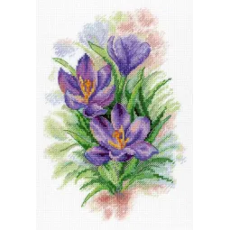 Kit de point de croix "Crocus lumineux" SNV-821