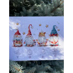 Kreuzstich-Set "Weihnachtliche Gnome" SANR-55