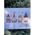 Cross stitch kit "Christmas gnomes" SANR-55