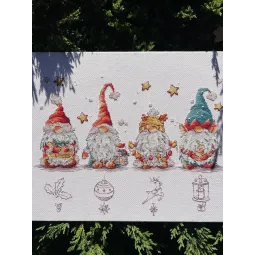 Cross stitch kit "Christmas gnomes" SANR-55