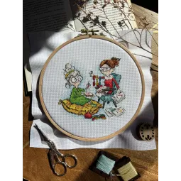 Cross stitch kit "Embroiderer grandmothers" SANB-23