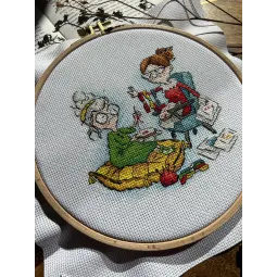 Cross stitch kit "Embroiderer grandmothers" SANB-23