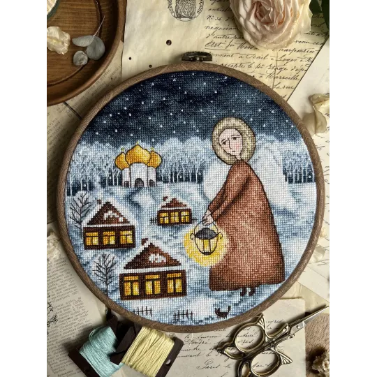 Cross stitch kit Christmas Angel SANA-08