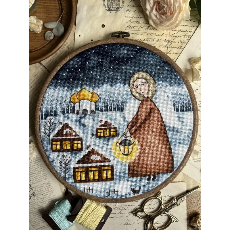 Cross stitch kit Christmas Angel SANA-08