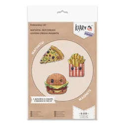 Kryželių siuvinėjimo rinkinys KLART "Goodies (šaldytuvo magnetai)" KL8-555
