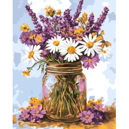 2024Paint by Numbers kit "Bouquet of lavender" 40x50 cm W091
