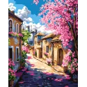 Malen nach Zahlen Set "Blühende Straßen der Provence" 40x50 cm W090 0326
