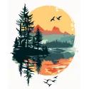Kit de peinture par numéros "Réflexion" 16,5x13 cm MINI312 0425