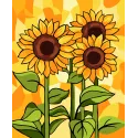Malen nach Zahlen Set "Sonnenblumen" 16.5x13 cm MINI306 0425