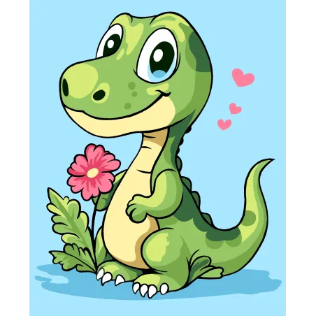 2024Набор "Картина по номерам" "Динозавр" 16,5x13 см MINI301