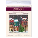 Mid-sized bead embroidery kit - Holiday town (Winter tale) 20x20 cm AAMB-048