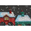 Mid-sized bead embroidery kit - Holiday town (Winter tale) 20x20 cm AAMB-048