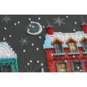 Mid-sized bead embroidery kit - Holiday town (Winter tale) 20x20 cm AAMB-048