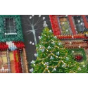 Mid-sized bead embroidery kit - Holiday town (Winter tale) 20x20 cm AAMB-048