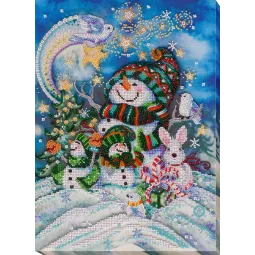 Hauptperlenstick-Kit Neujahrsnacht (Wintermärchen) 26x35 cm AAB-650