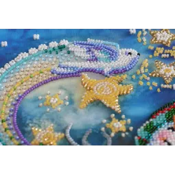 Kit de broderie de perles principal Nuit du nouvel an (Conte d'hiver) 26x35 cm AAB-650