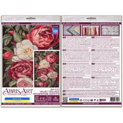 Kits de point de croix Sentiments veloutés (Scènes déco) 18x28 cm AAH-244