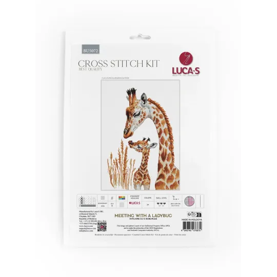 Kreuzstich-Set "Begegnung mit einem Marienkäfer" 20 x 29 cm SBU5072