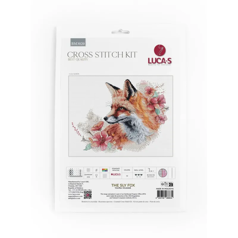 Kit de point de croix "Le renard rusé" 30 x 22 cm SBM3020
