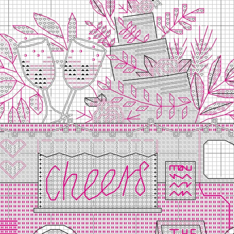 Cross Stitch Kit Wedding Cheers D70-65233