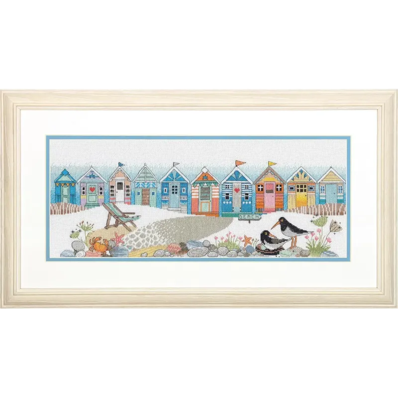 Cross Stitch Kit Beach Huts D70-35446