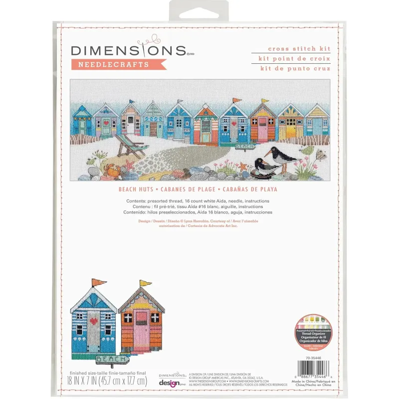 Cross Stitch Kit Beach Huts D70-35446