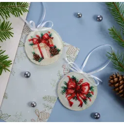 Deko-Set Neujahrsgeschenk (Wintermärchen) 13.2x6.6 cm AABT-034