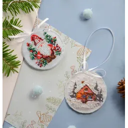 Dekoravimo rinkinys Žiemos burtininkas (Žiemos pasaka) 13,2x6,6 cm AABT-030