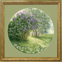 Siuvinėjimo kryželiu rinkinys "Žydinti alyva" 31.7x31.7 cm S/VM043