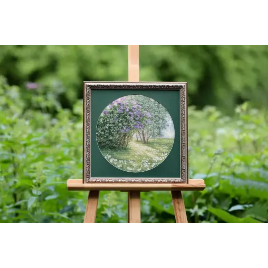 Kit de point de croix Lilas fleuri S/VM043