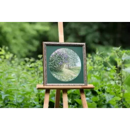 Kit de point de croix Lilas fleuri S/VM043