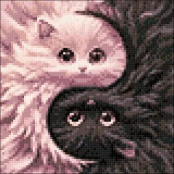 Kit de peinture au diamant "Yin Yang" 20x20 cm WD3201