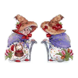 Набор для вышивания крестиком «Тётя с розами» SR-1145