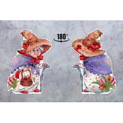 Набор для вышивания крестиком «Тётя с розами» SR-1145